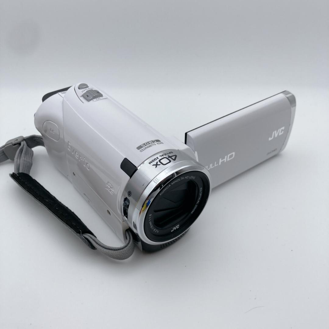 実写有【未使用級】JVC Everio GZ-E180-W フルHDビデオカメラ