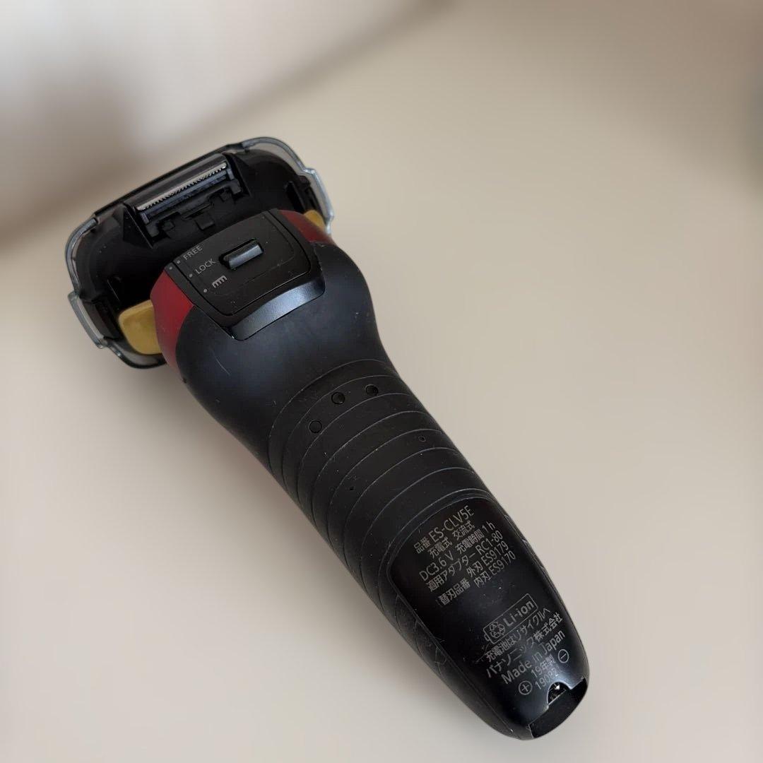 Panasonic メンズ電気シェーバー ５枚刃 赤黒 刃 バッテリー交換済
