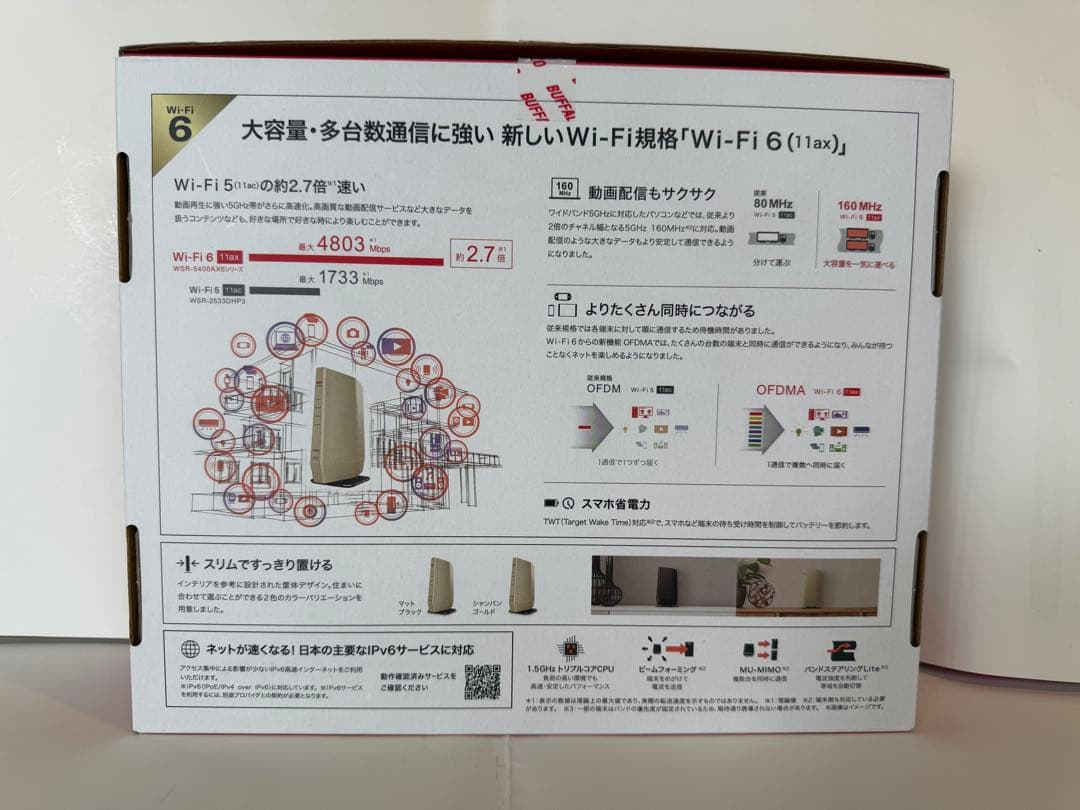無線LANルーター　WSR-5400AX6