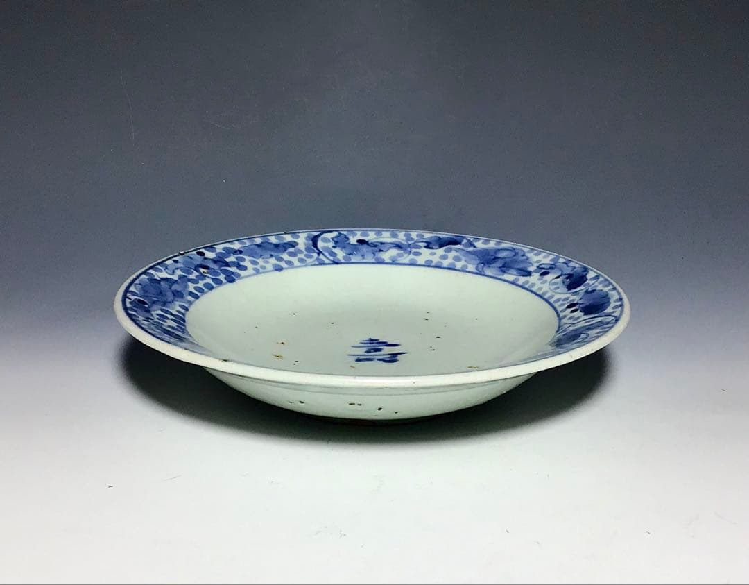 「 PRICE DOWN 」‼️藍九谷寿字文小皿 (完品)
