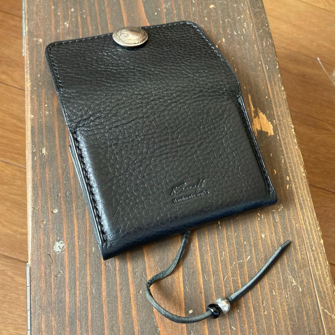 レザークラフト ハンドメイド　紐閉じウォレット　イタリアヌメ革　アリゾナ仕様