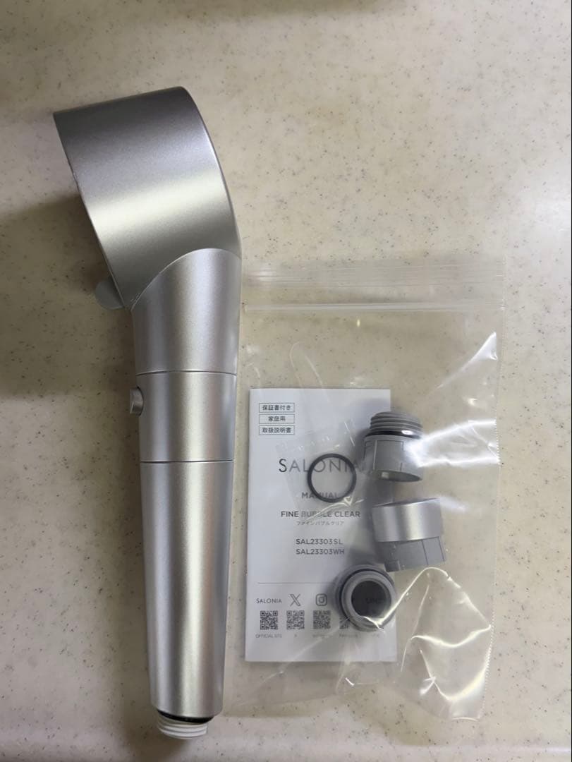 SALONIA サロニア シャワーヘッド ファインバブルクリア SAL23303