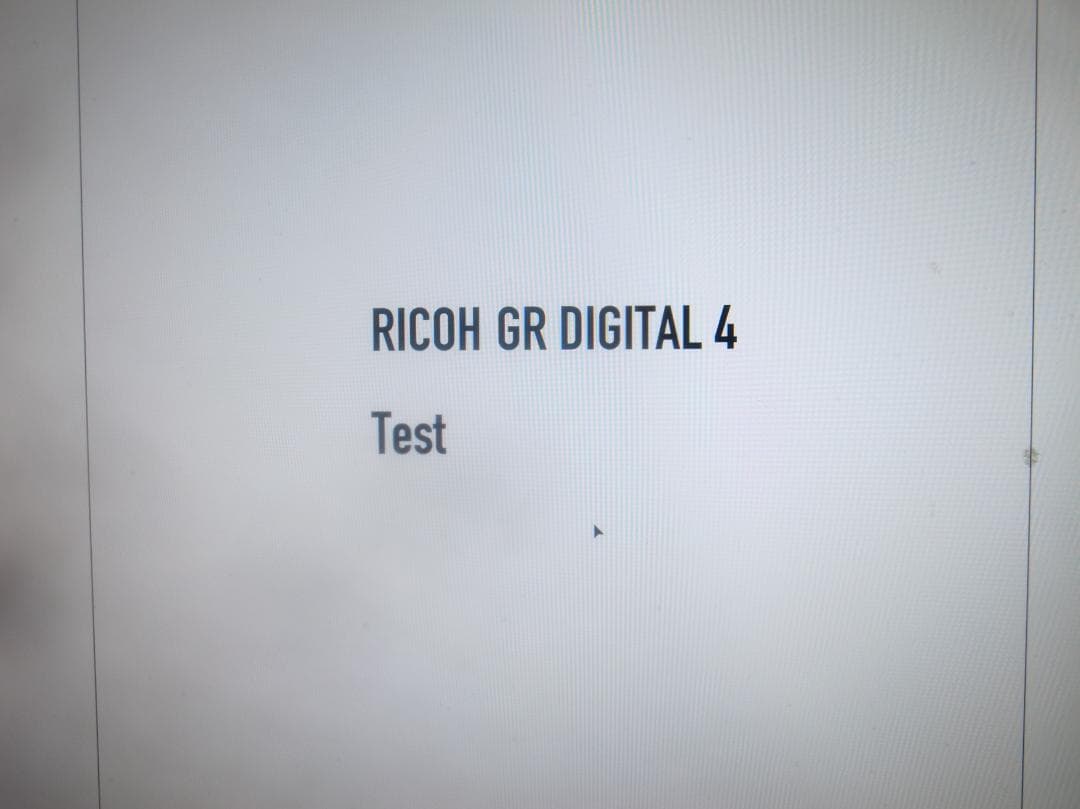 【ジャンク品】RICOH GR DIGITAL IV