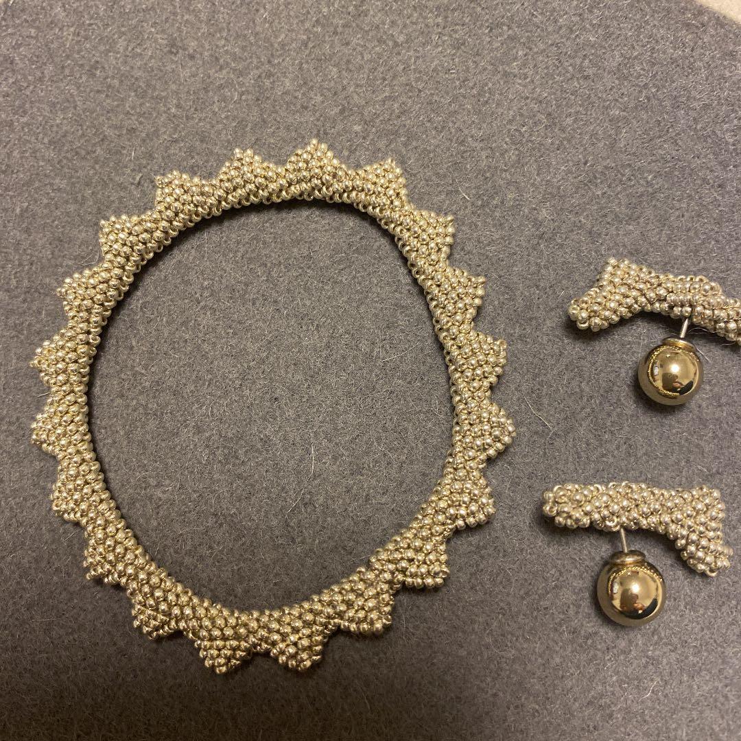 女性作家もの　ブレスレット　ピアス　セット