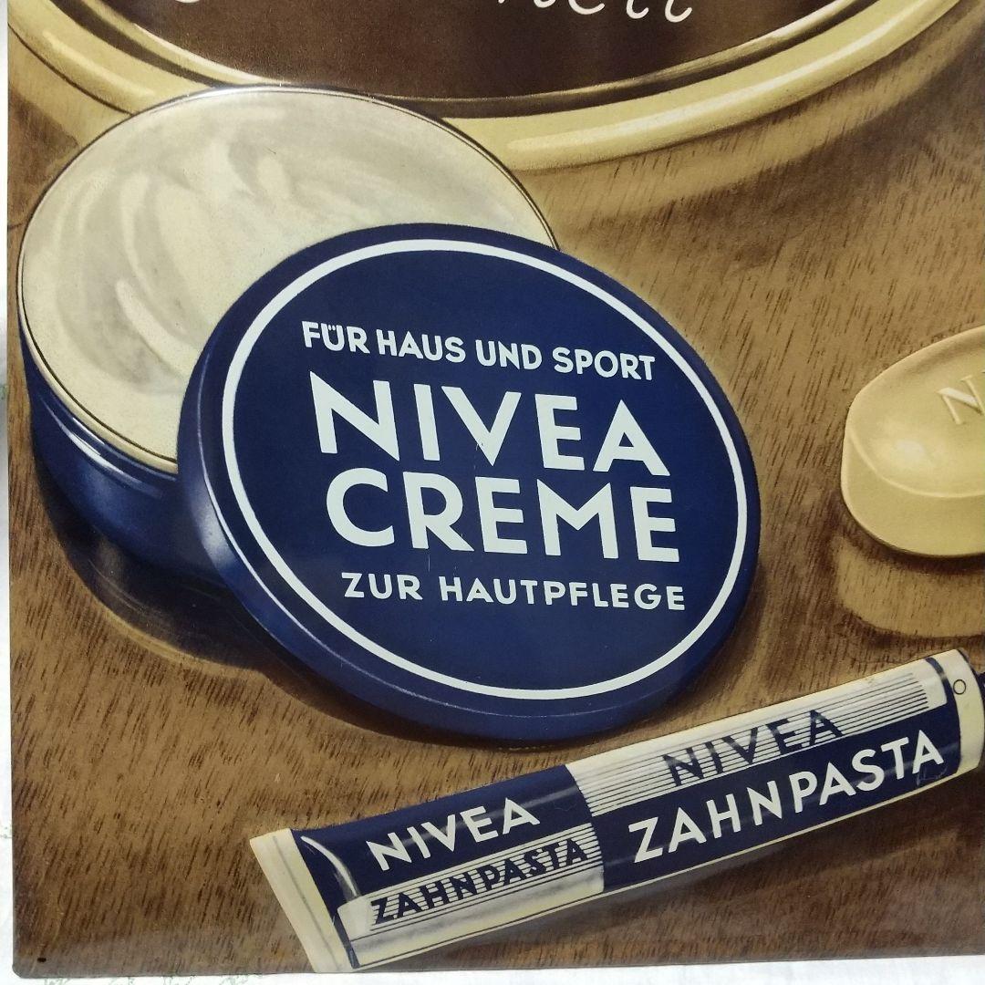 ブリキ看板 ヴィンテージ NIVEA ドイツ製 レプリカ メタルサイン