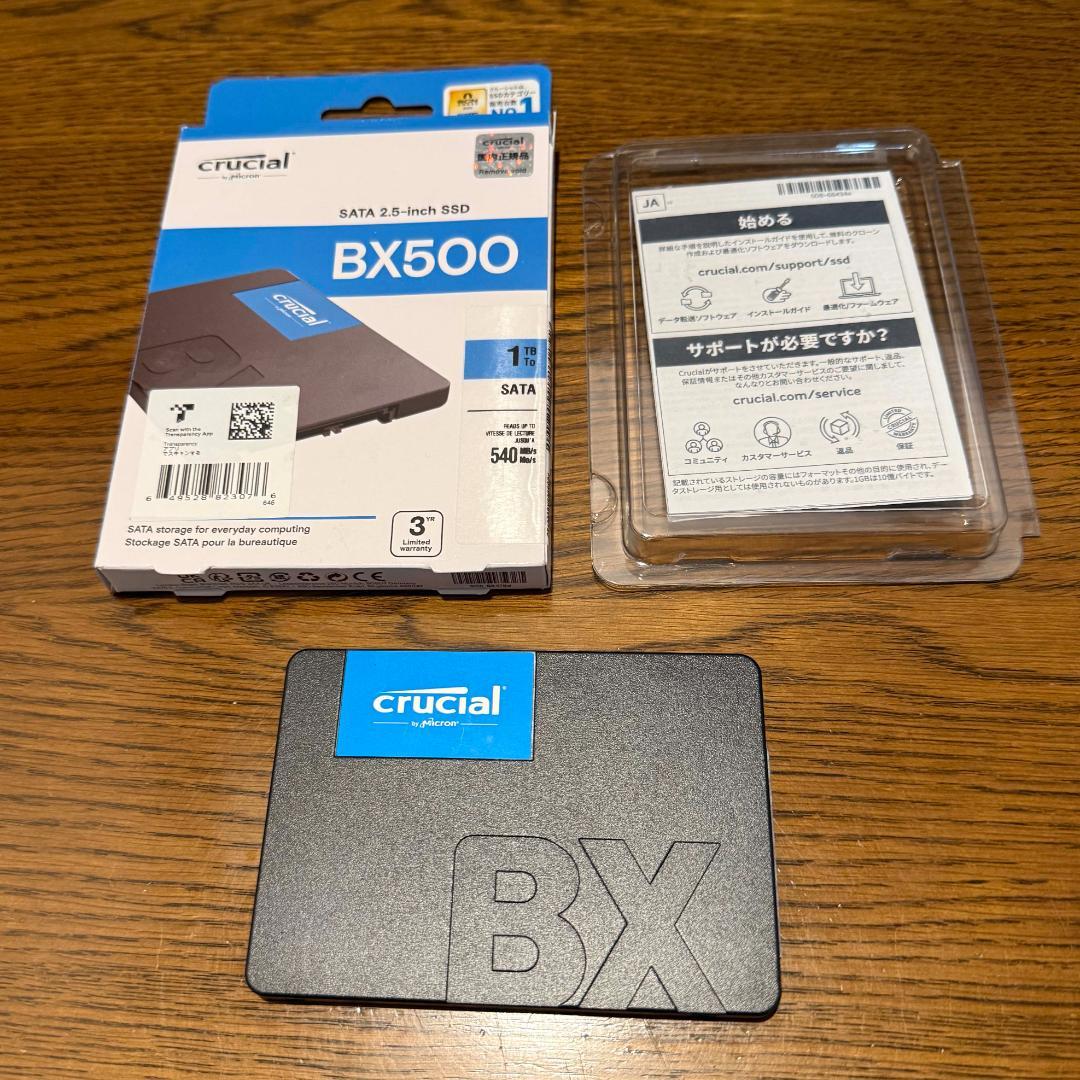 crucial BX500 1TB 2.5インチ SSD 使用31時間