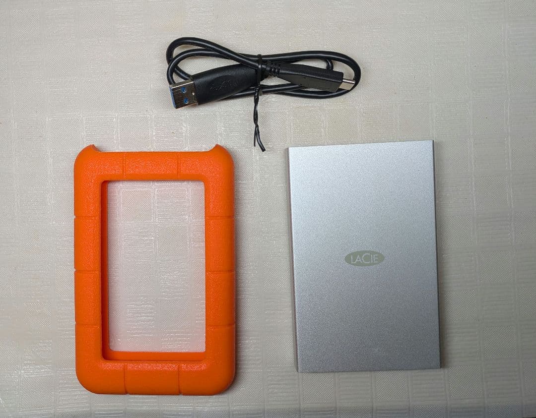 LaCie Rugged 2TB外付けHDD USB-C 中古品