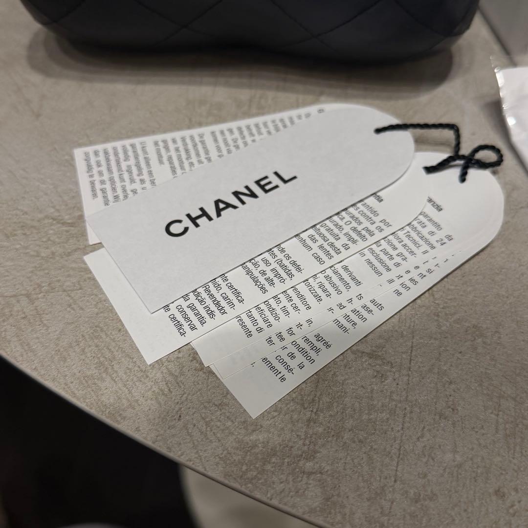 CHANEL ブラック メガネケース キルティング