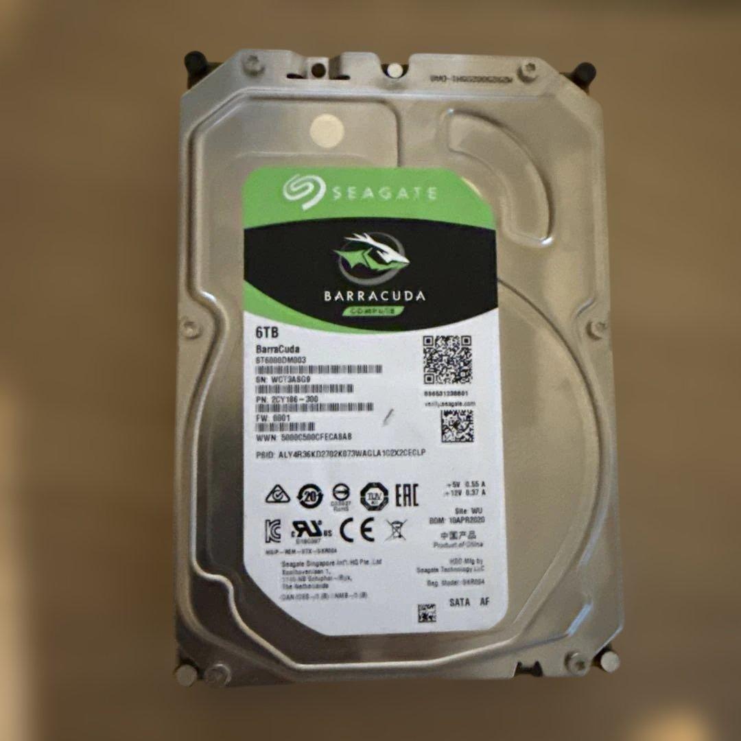 外付けハードディスク・ドライブ Seagate Barracuda 6TB HDD