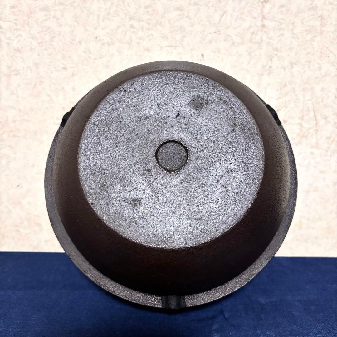 未使用//金森紹栄造/風炉/茶釜/電熱器/唐銅鬼面風炉/電熱器/敷板/茶道具