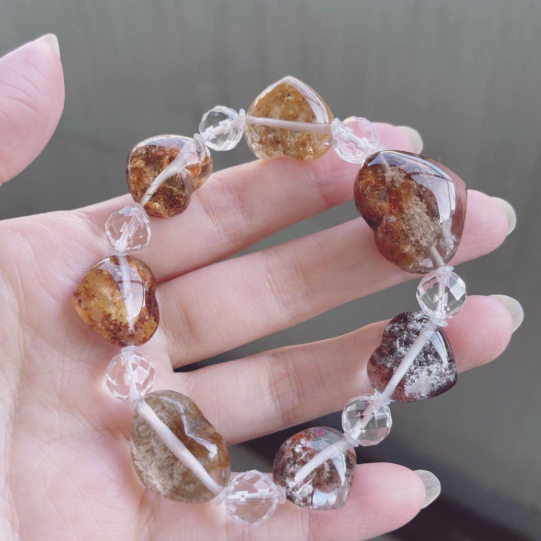 ガーデンクォーツ ハート 四季 紅葉 可愛すぎる♡ レア 高品質 透明度 激レア