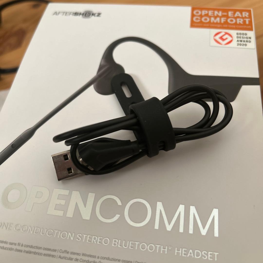 AFTER SHOKZ OPENCOMM 骨伝導ヘッドセット ブラック