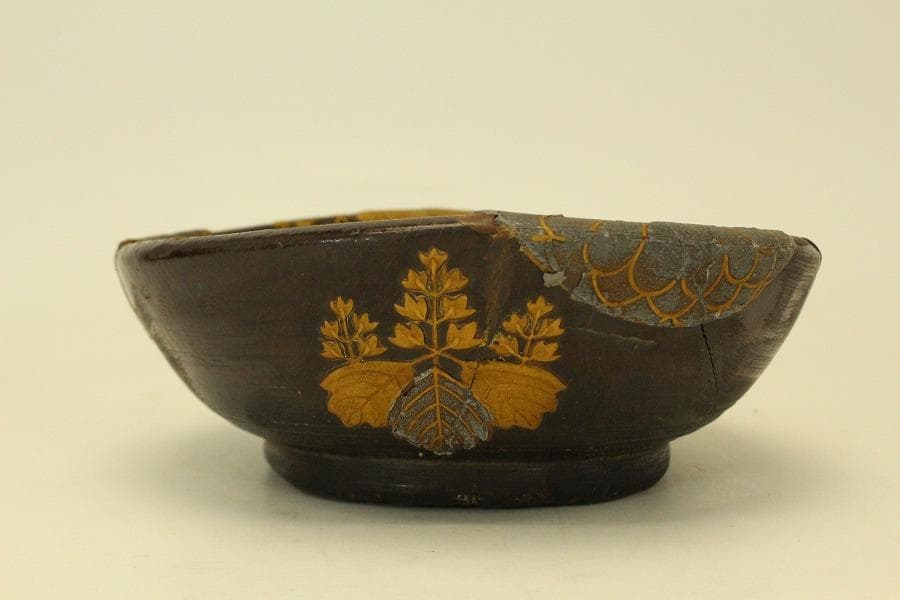古材 高台寺蒔絵 椀 時代物(ZE848)
