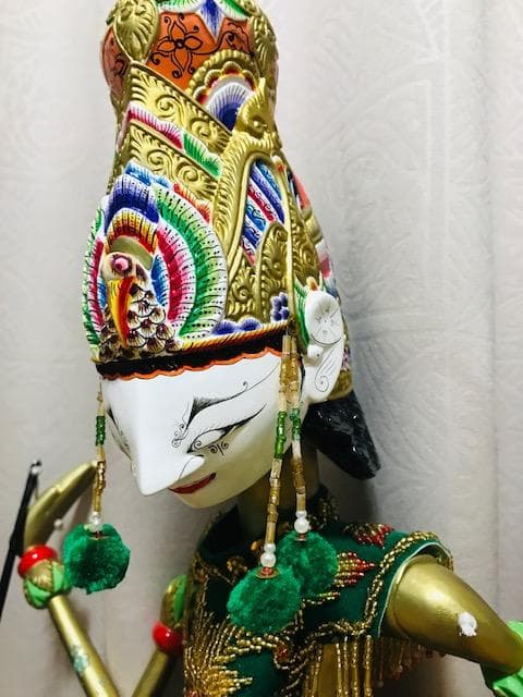 インドネシア　ワヤン人形2体（RAMA、SHINTA）