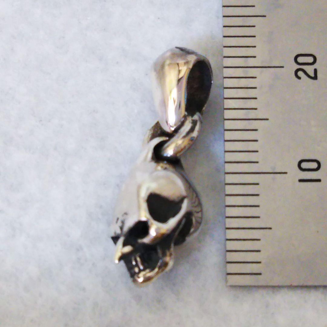 シルバーアクセサリー   ハンドメイド ペンダントトップ      スカル