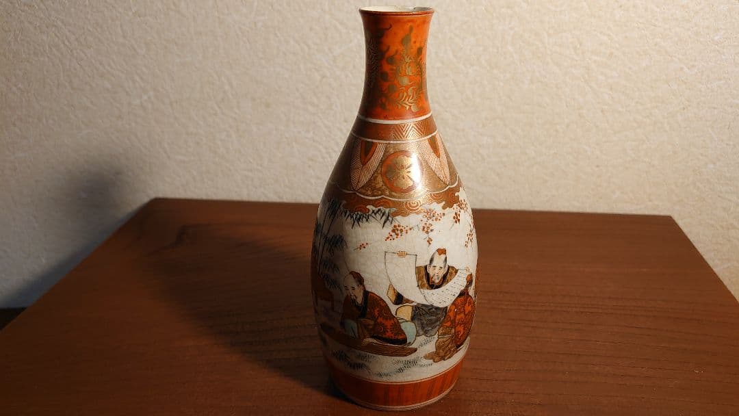 古九谷　九谷焼　徳利　明治九谷　庄三　飯田屋　宮本屋窯　赤絵　金彩　本金　１客