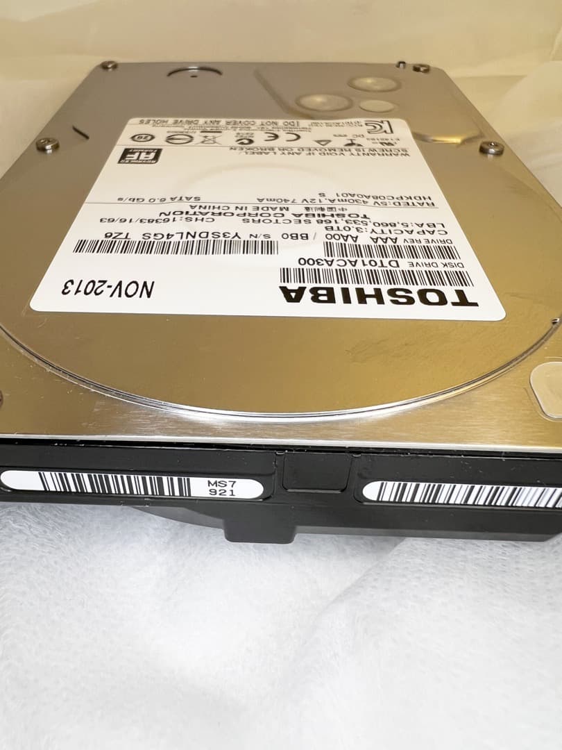 ラ*。様 使用61時間！東芝DT01ACA300 [3TB SATA600]正常