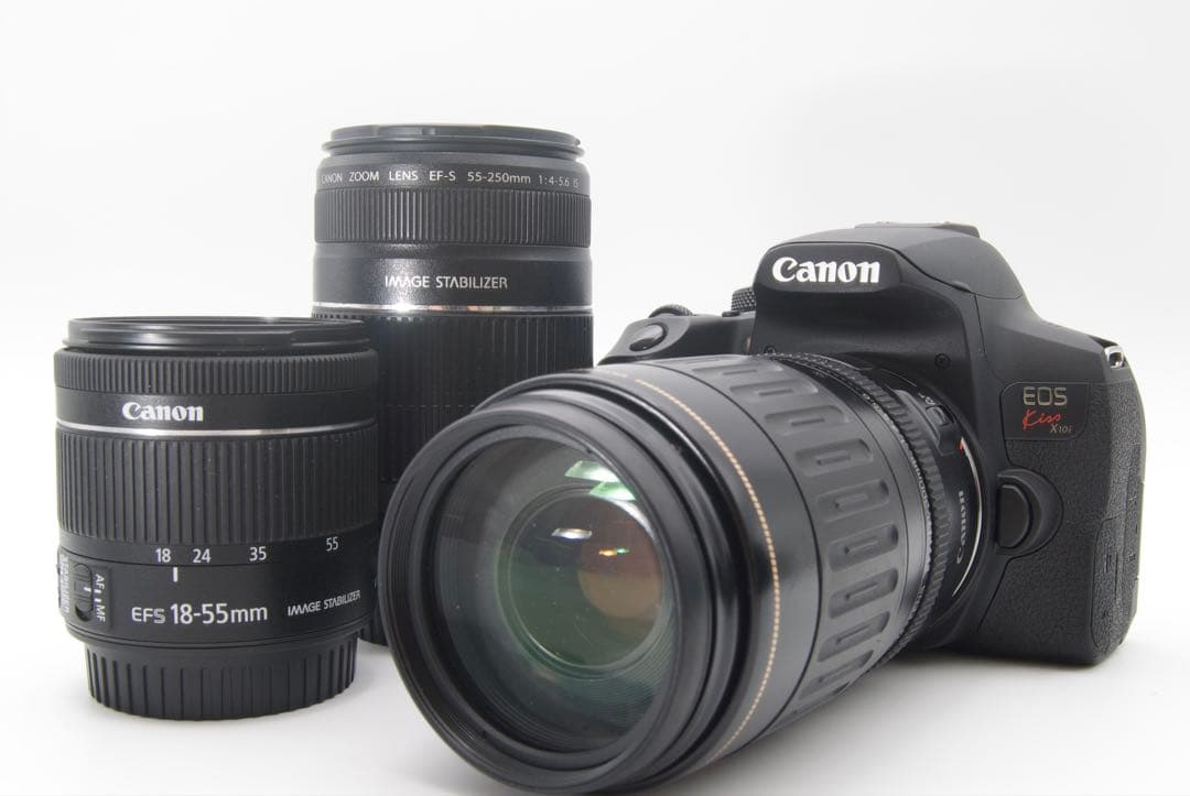 Canon EOS Kiss X10i 3本レンズキット　元箱付き　超望遠バッグ