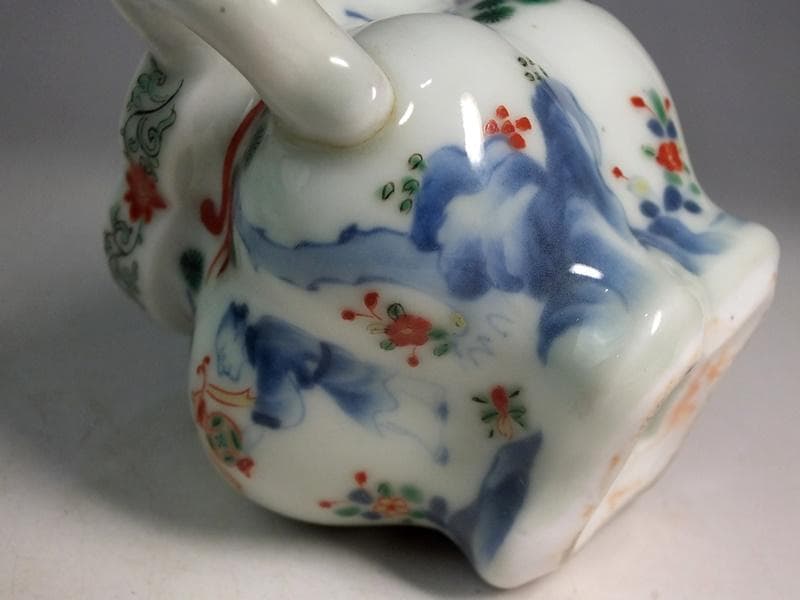 ☆古陶磁 中国 清朝 色絵 香炉 古玩 B6