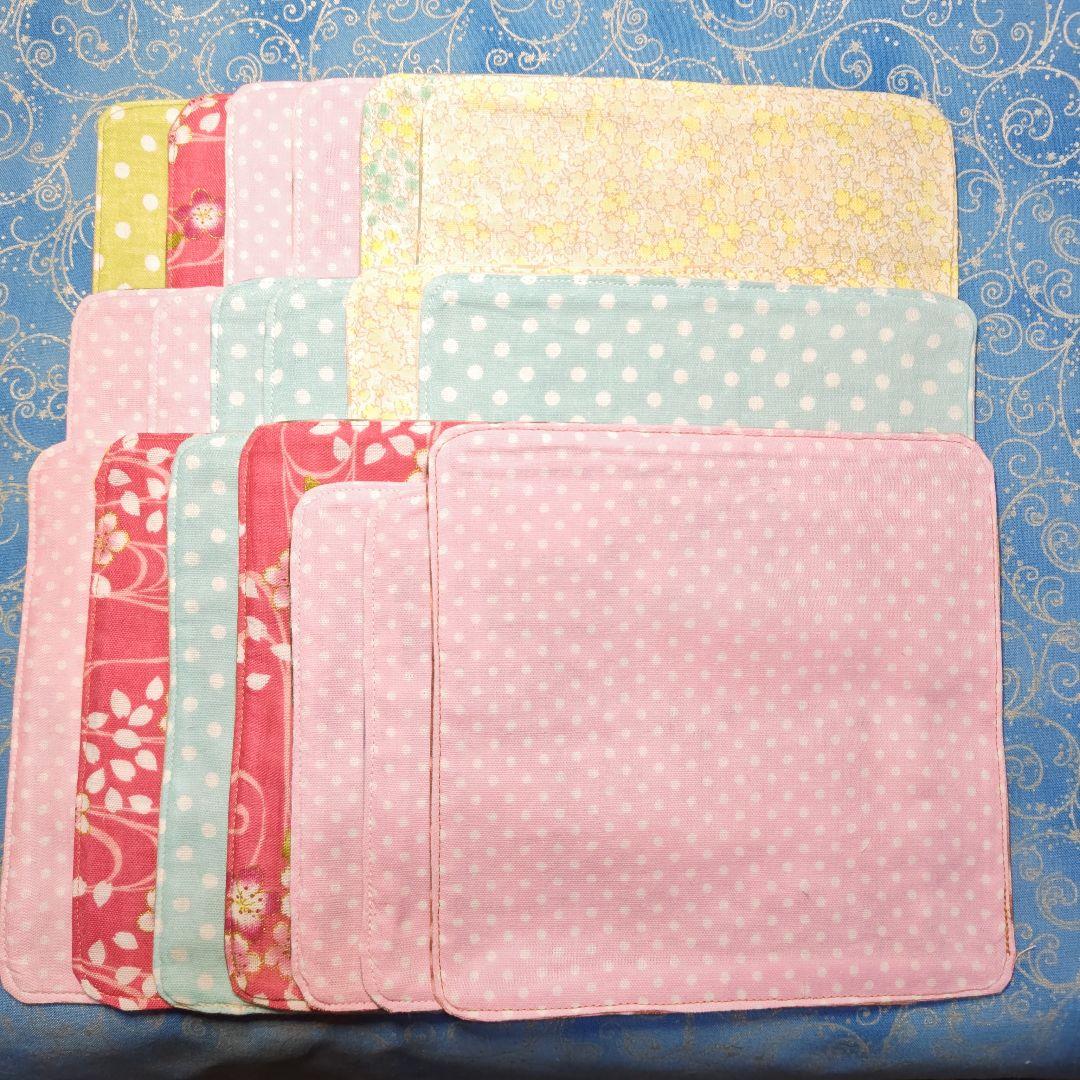 ご確認用　ピーチ　ポメちゃん柄　ハンカチ　ハンドメイド12/15　19枚