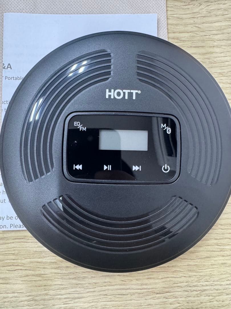 HOTT ポータブルBluetooth CDプレーヤー CD903TFケース付き