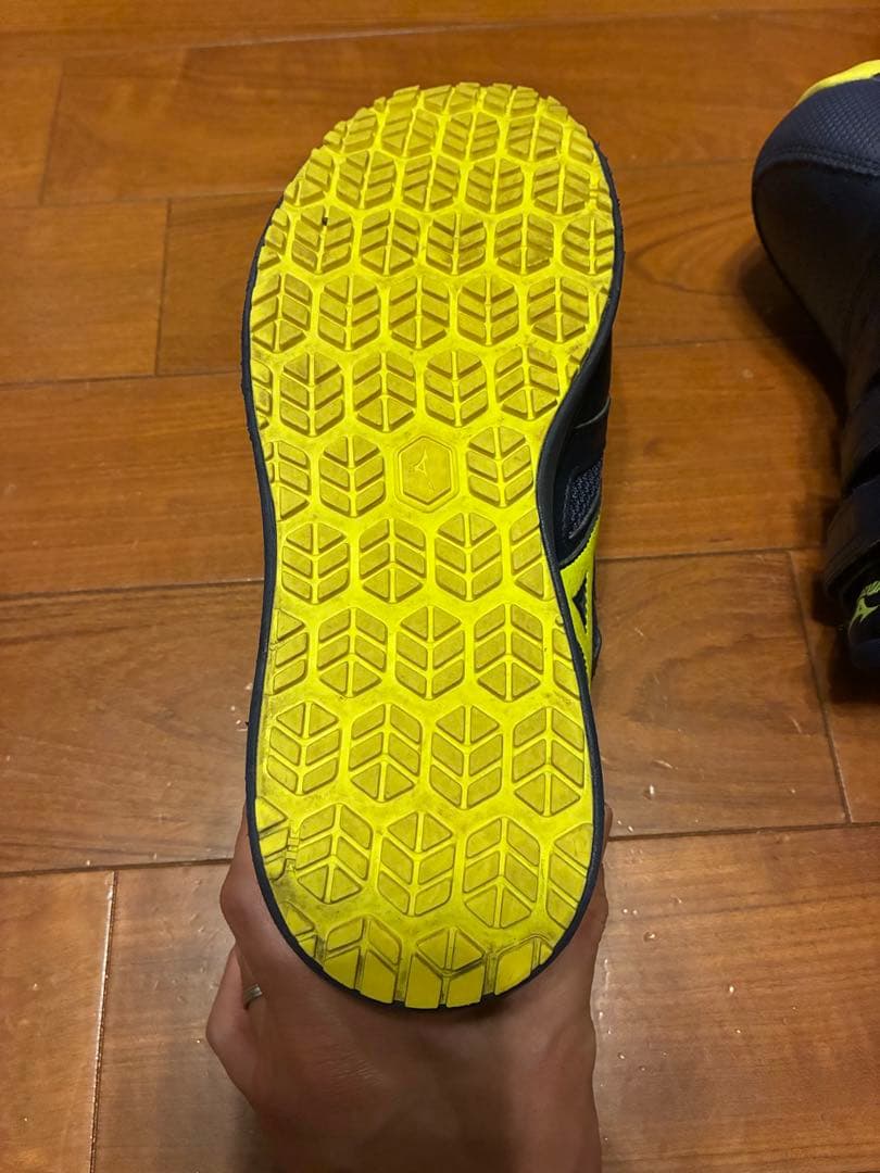 Mizuno 安全靴　ミズノ　紺/黄
