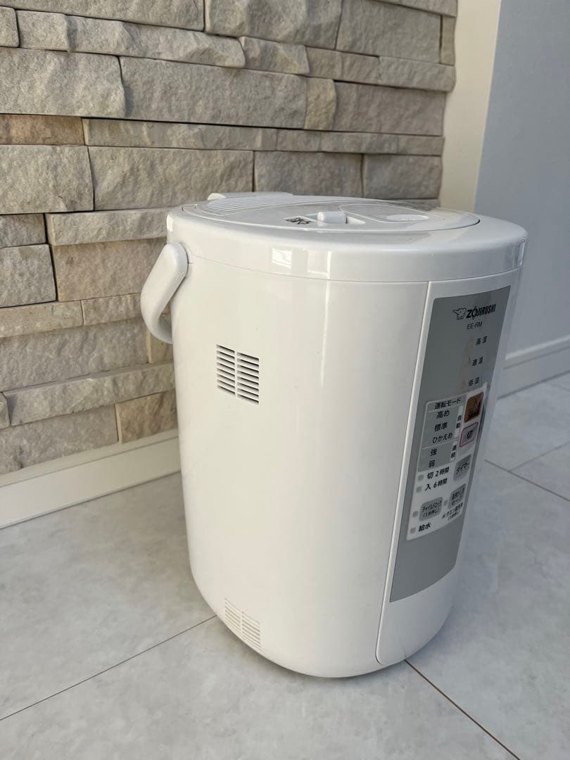 【美品】象印 EE-RM50 スチーム式加湿器 480ml 日本製　ホワイト