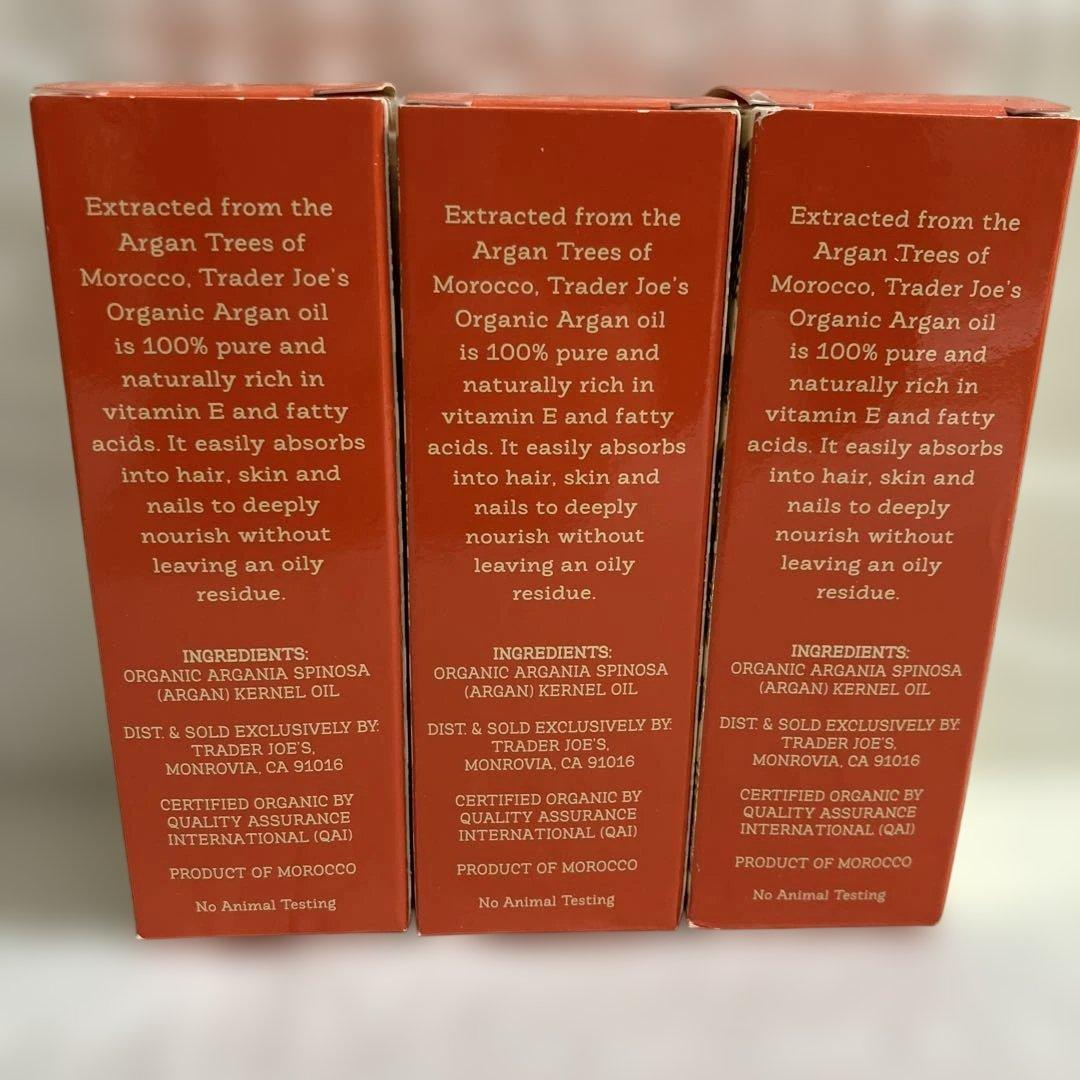 Trader Joe's Organic Argan Oil 3本セット