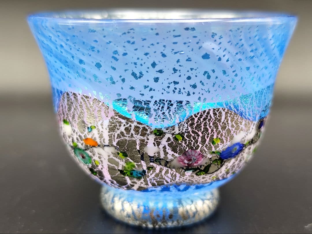 未使用美品☆黒木国昭 プラチナ象嵌 光琳 酒器セット（切子 江戸切子 薩摩切子）