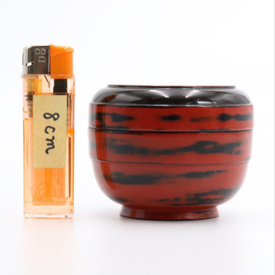 末松通保作 根来塗 棗 尾州堅地漆器 茶道具　C444　NT5