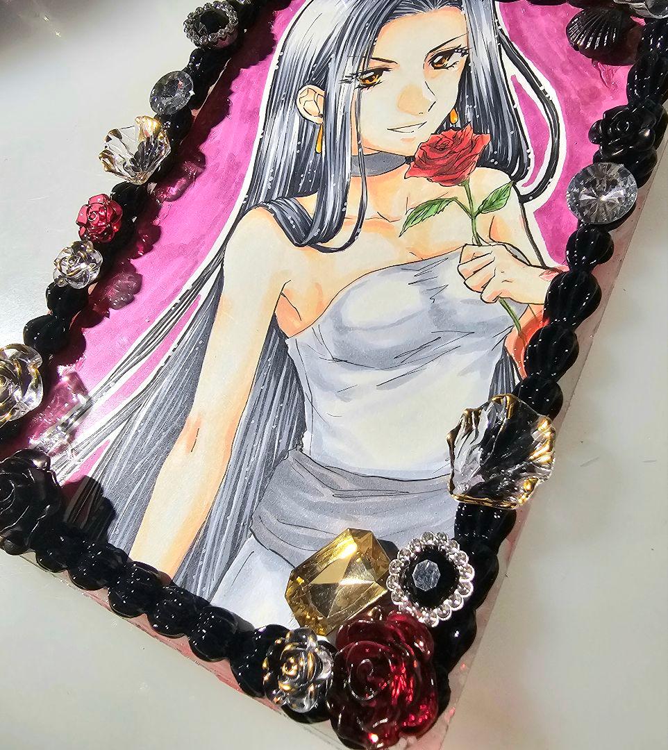 手描きイラスト デコケース ぴちぴちピッチ 沙羅 トレカケースデコ
