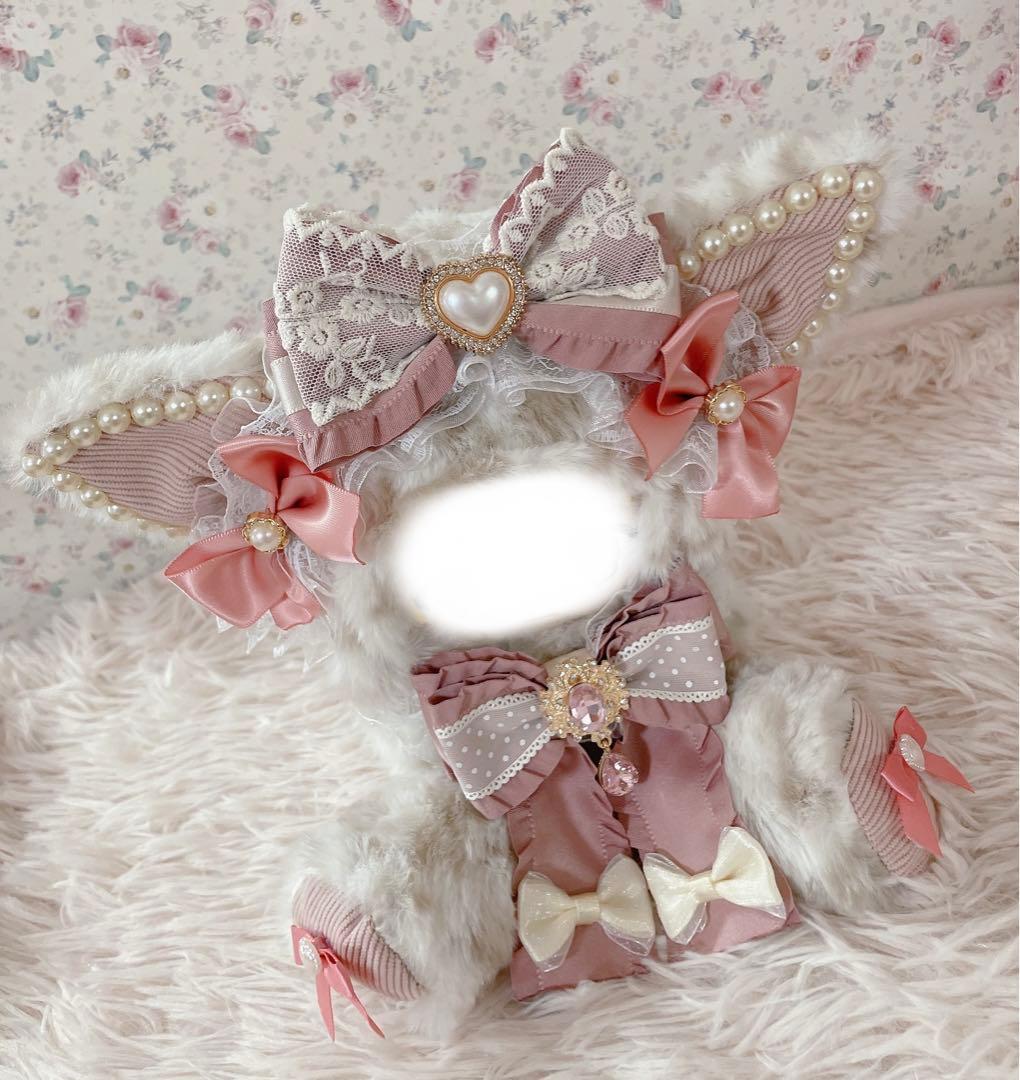 ♡お座り１６ｃｍぬい服♡猫の着ぐるみ♡ゆめかわおすわりぬいぐるみ♡ヒョウ柄