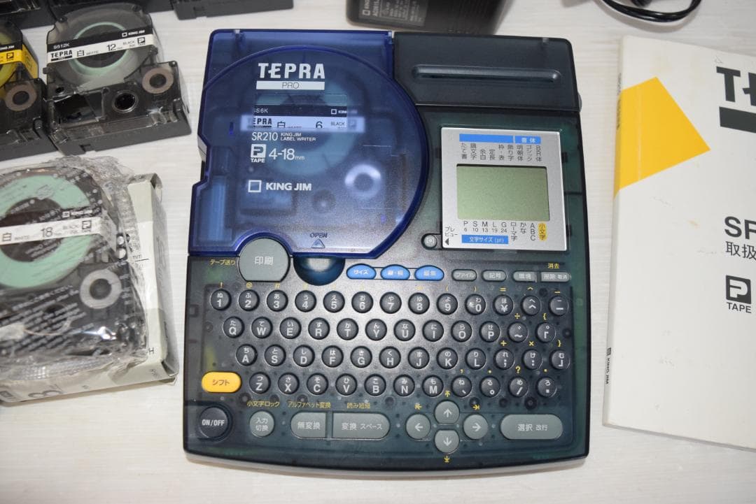 テプラKING JIM SR210 ラベルライター アダプター テープつき