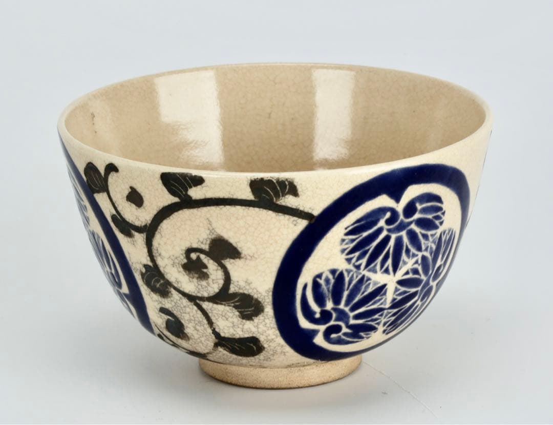 葵紋図茶碗 葵紋 共箱 三つ葉葵紋 茶道具 時代 古美術 葵紋茶碗 江戸時代