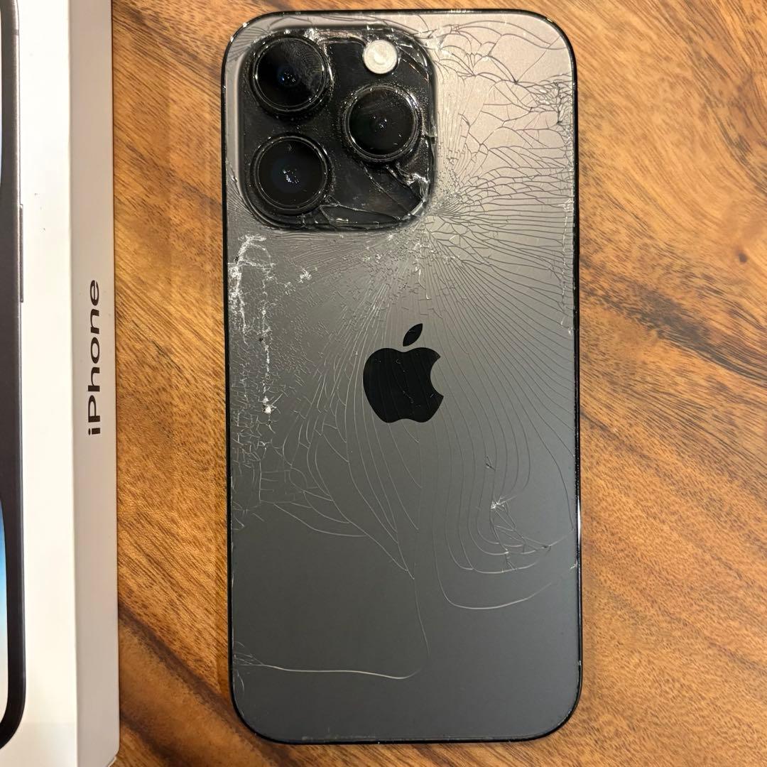iPhone14Pro スペースブラック 256GB 背面割れあり