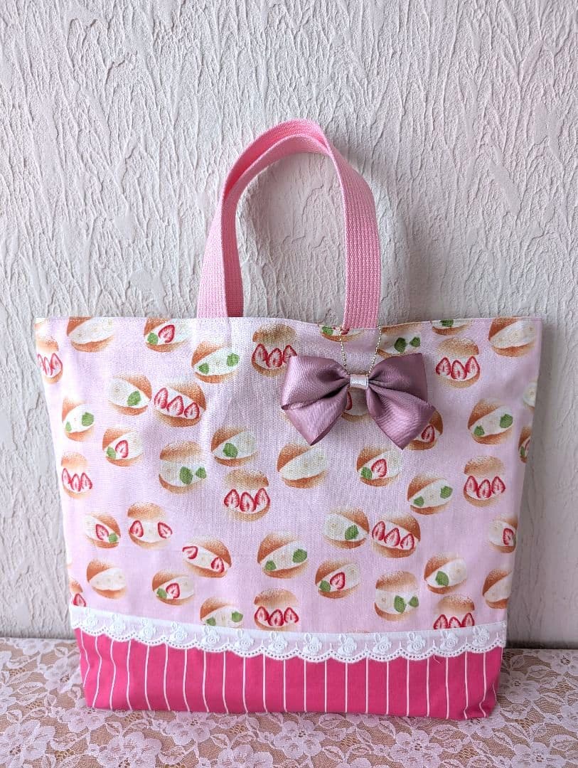 入園入学6点セット、女の子レッスンバック☆上履き袋☆体操着袋、お弁当袋、給食袋