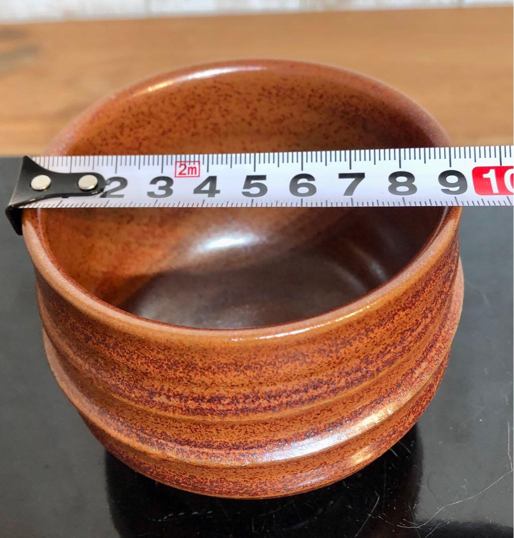 日月限定20%OFF 未使用　柿釉のツヤが美しい　抹茶碗　茶道具 茶道 茶碗