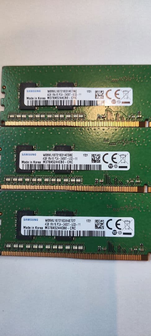 m*o様 【合計24GB】S2 Samsung DDR4-2400 4GB×6枚