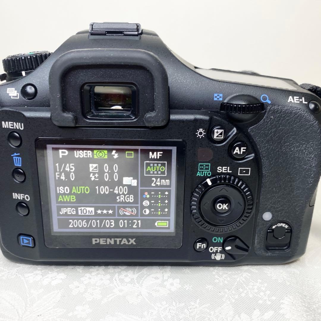 【美品】PENTAX K10D デジタル一眼レフカメラ ブラック ケース付き