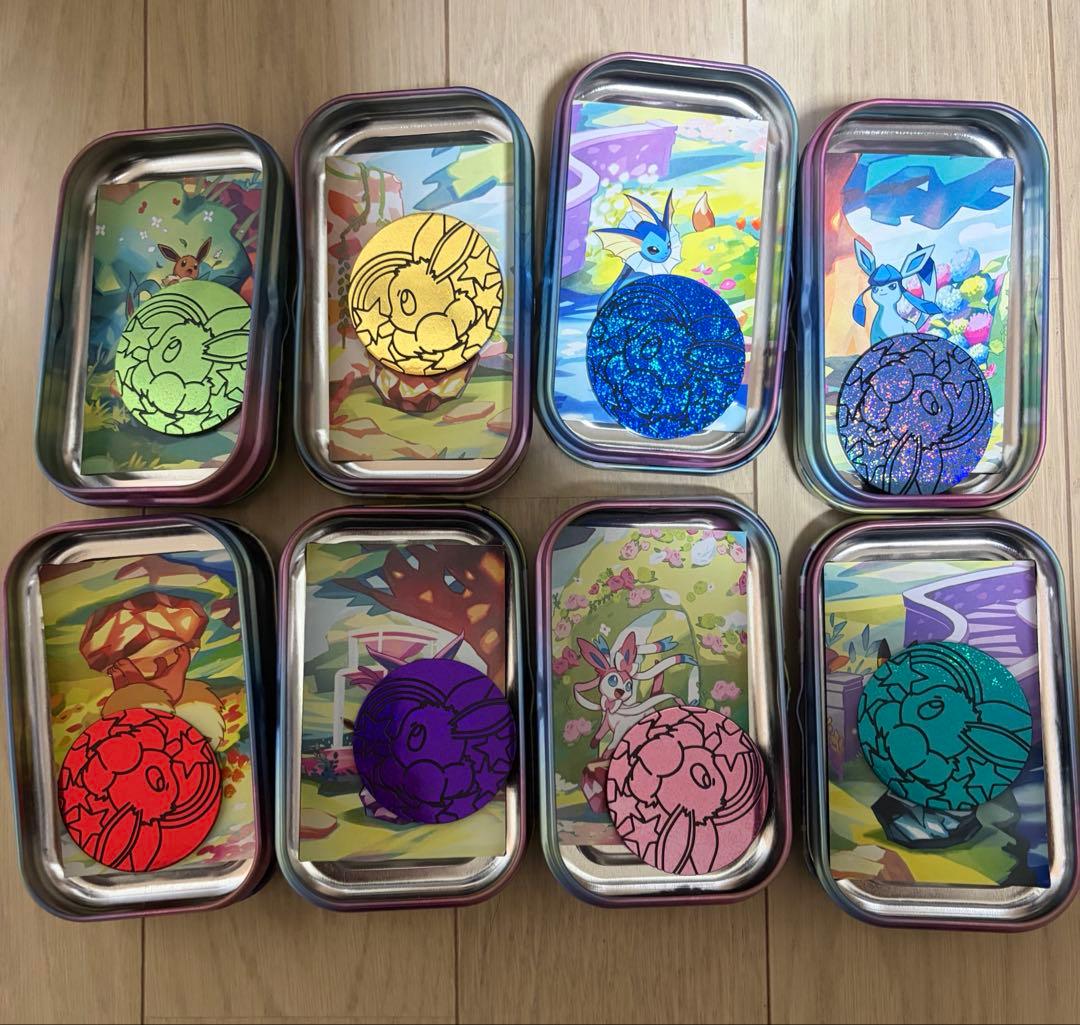 【海外限定】ポケモン Mini Tin 缶 ダメカンケース 8種類セット　ブイズ