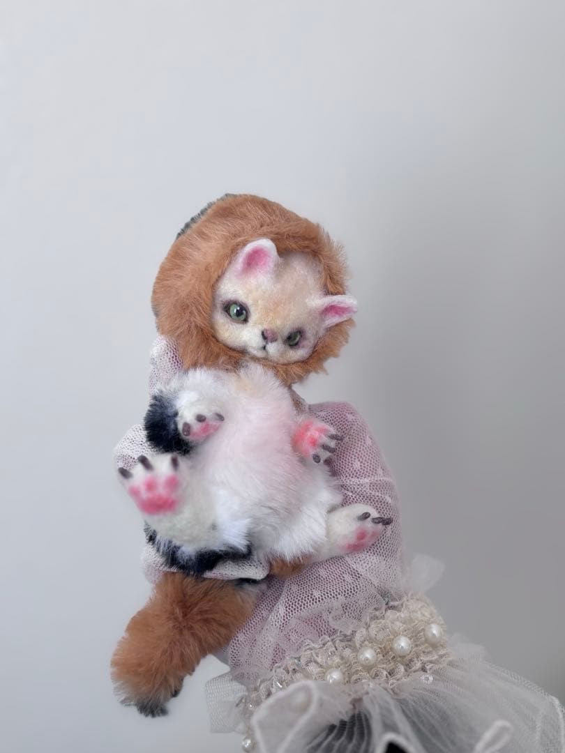 少し難あり　アートドール　こねこ幻獣No.083 羊毛フェルト