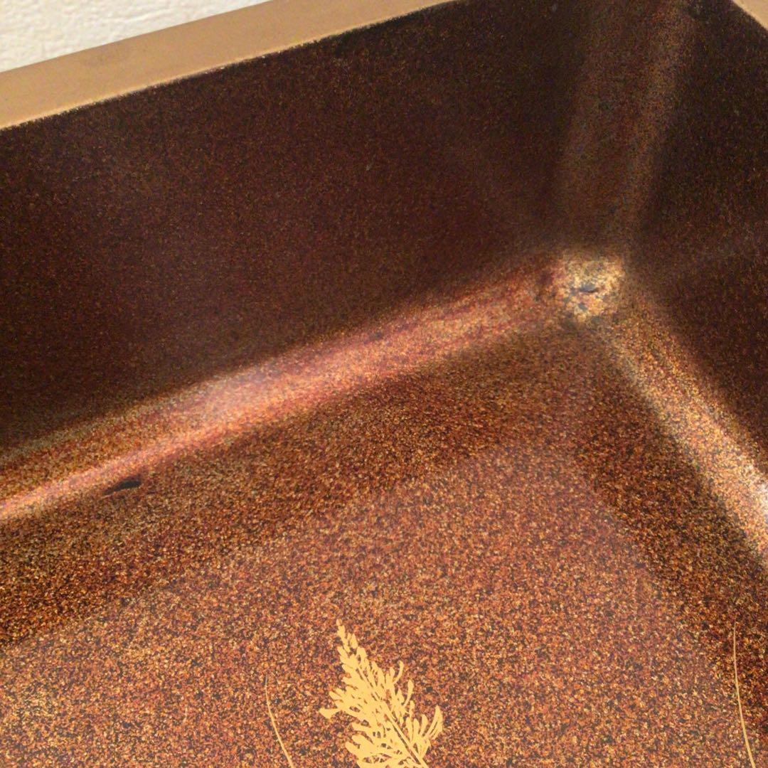 時代漆器　廣蓋　広蓋　骨董　蒔絵　螺鈿　昭和3年　共箱あり　アンティーク　盆