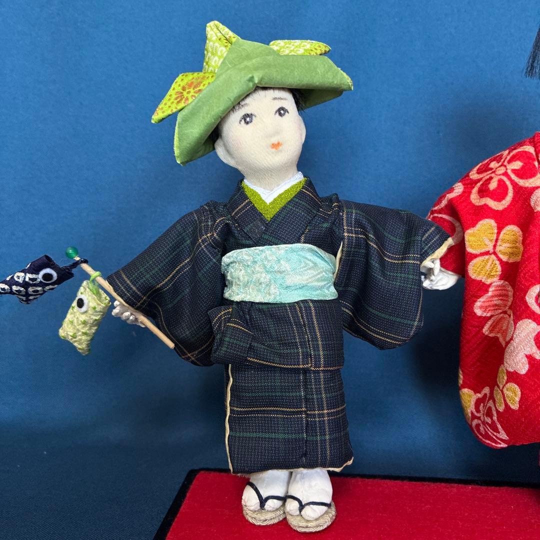ちりめん細工　創作人形　五月人形　鯉のぼり　菖蒲　兜