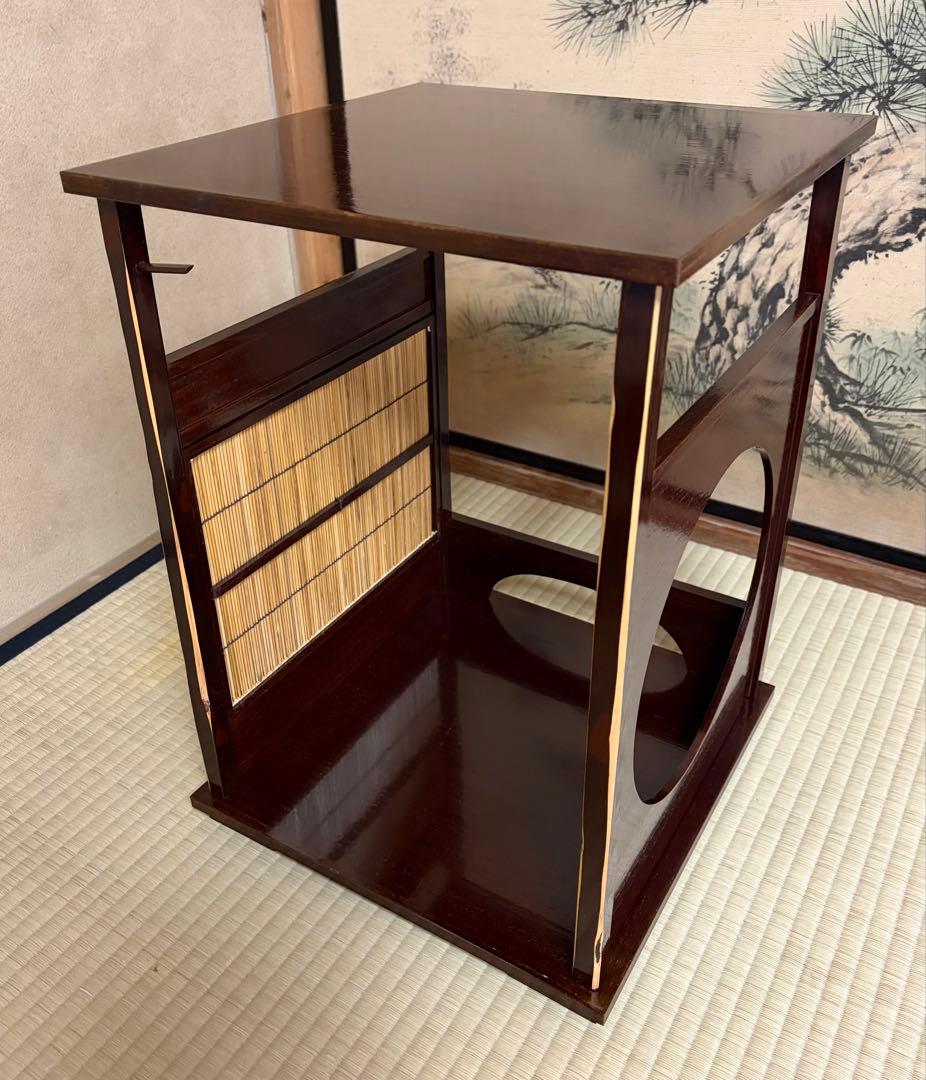 茶道具　吉野棚　円能斎好　溜め塗　鈴木光入作