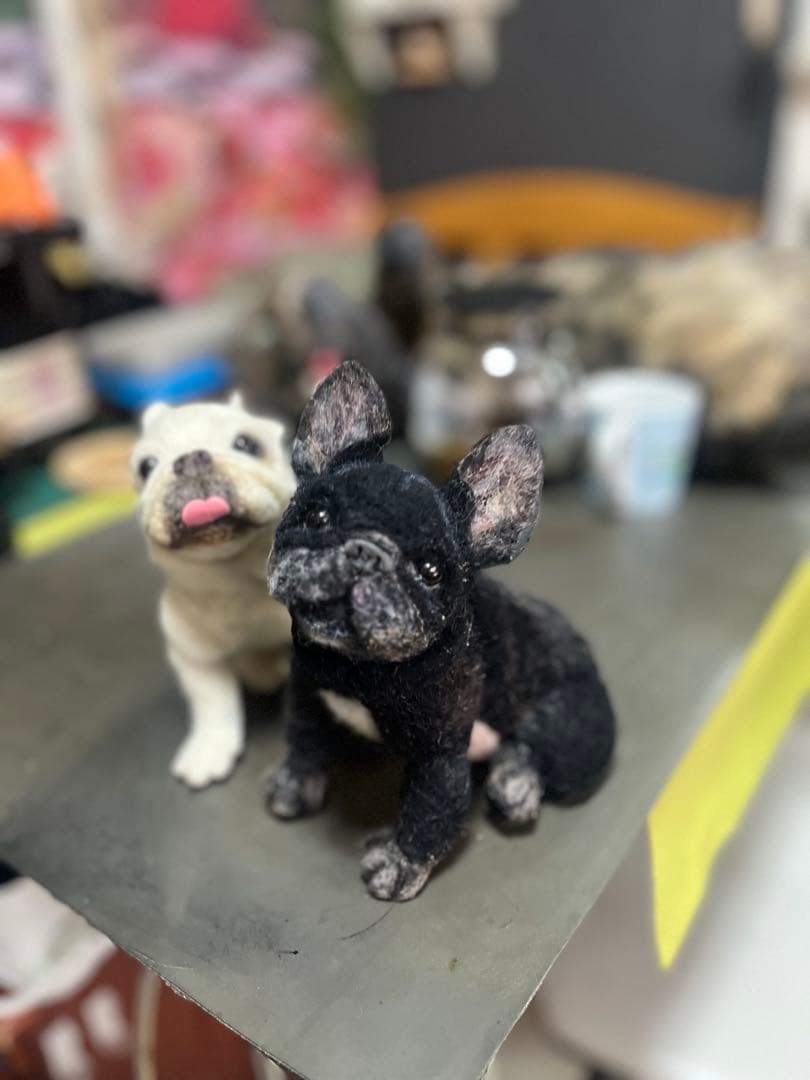 フレンチブルドッグ 羊毛フェルト 15センチ