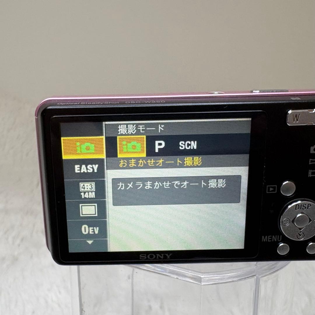 美品　SONY カメラ　DSC-W350 ピンク　説明書　コンデジ　動作品