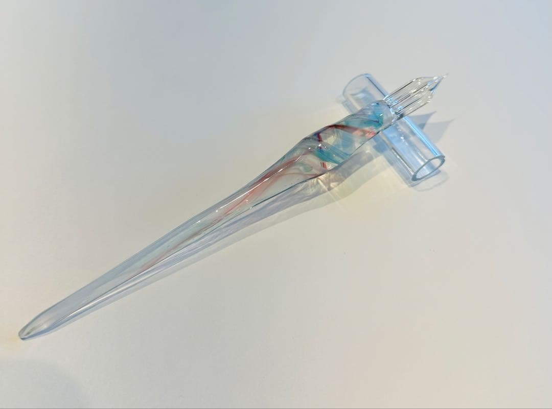 ガラスペンaun 新作？マーブルエメラルド