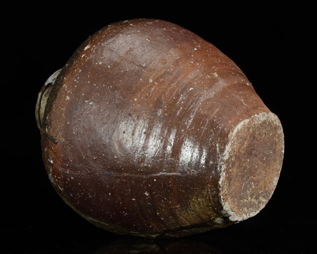 Y*F様 古陶 大壺 高さ37cm 6.2kg 自然釉 流釉 飾壺 民藝 古美術