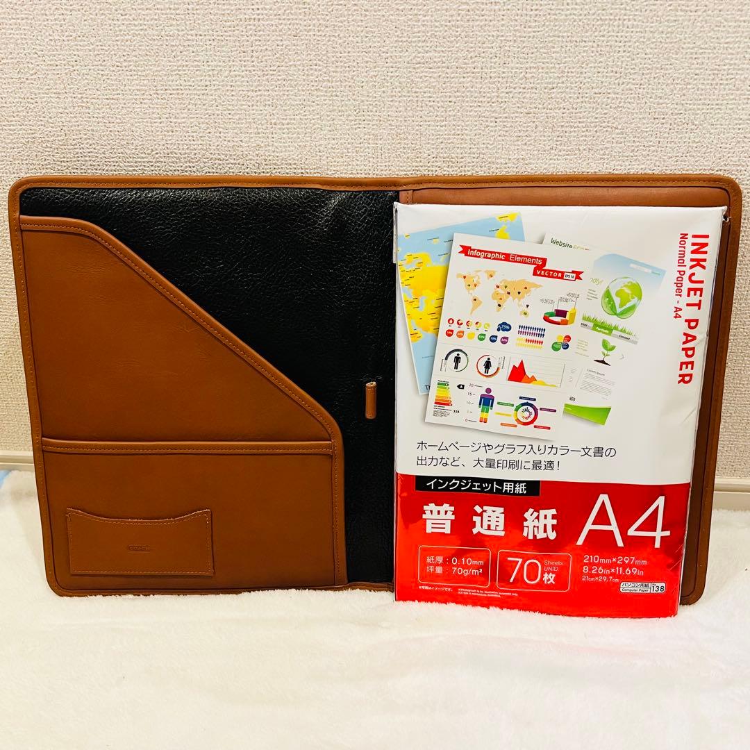 【未使用に近い】COACH コーチ ドキュメントケース 書類ケース ブラウン