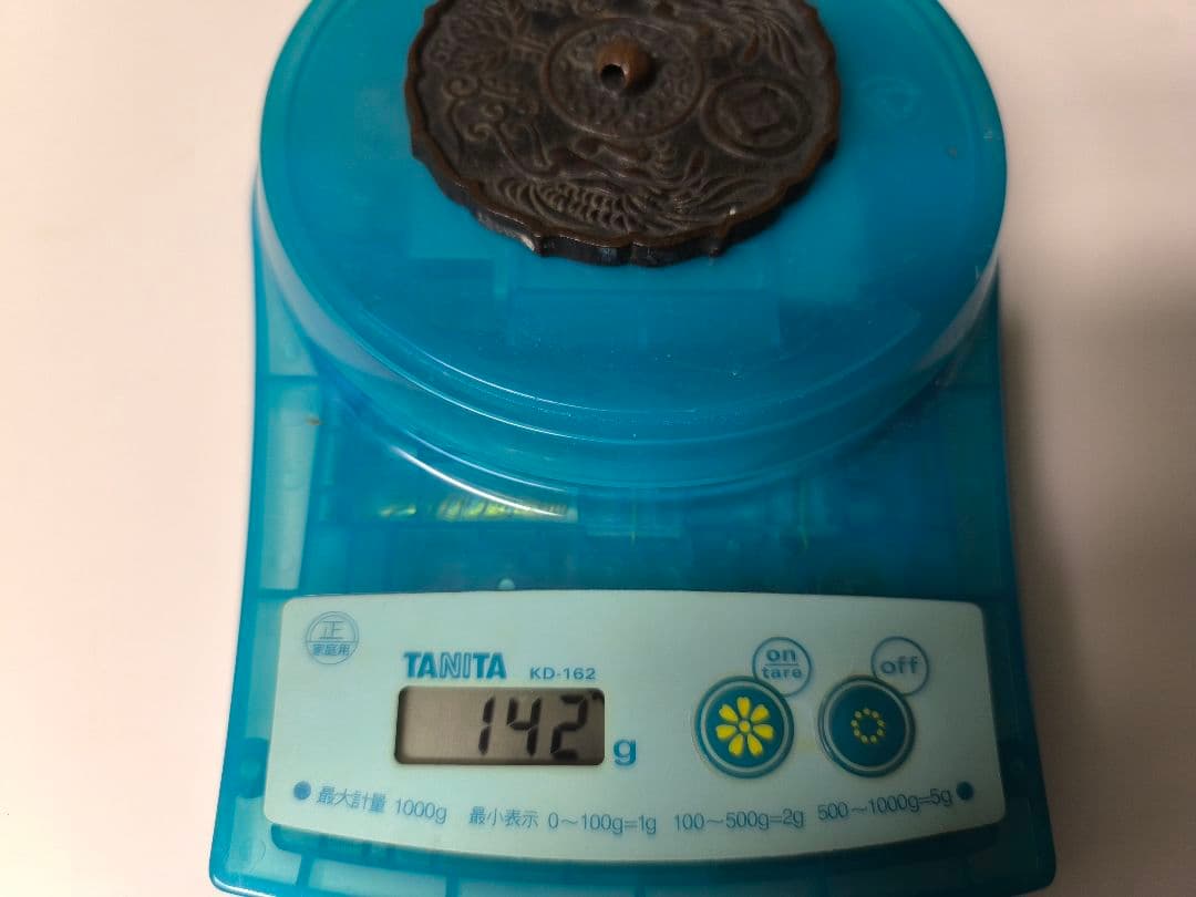 【希少・大正12年】松坂屋大阪？店 記念 和鏡型 記念品 鳳凰桐文様